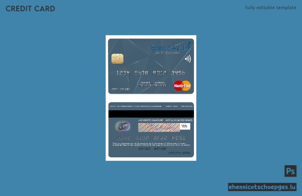Beispielvorschau der El Salvador Banco Azul de El Salvador Mastercard